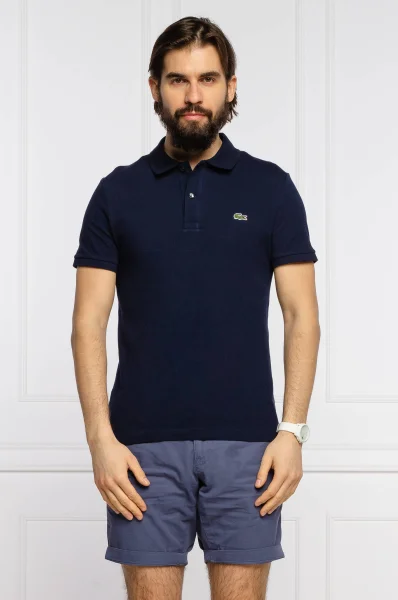 polo marškinėliai | slim fit | pique Lacoste tamsiai mėlyna