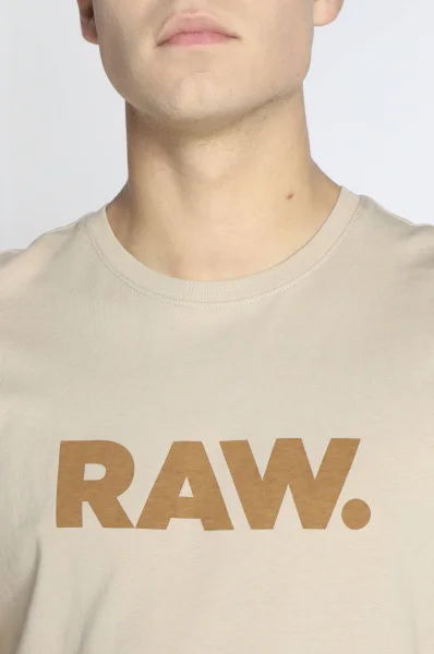 Marškinėliai Holorn r t | Regular Fit G- Star Raw smėlio