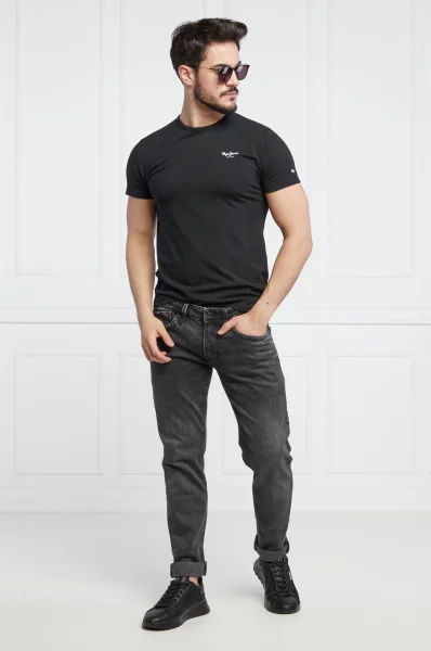 Marškinėliai | Slim Fit Pepe Jeans London juoda