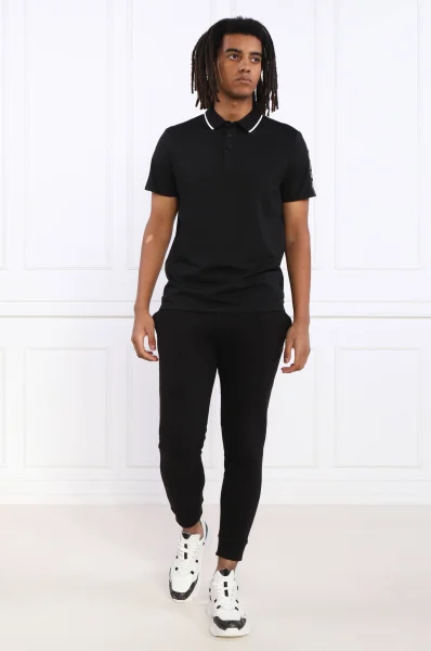 polo marškinėliai PAUL PIQUE TAPE | Slim Fit GUESS juoda