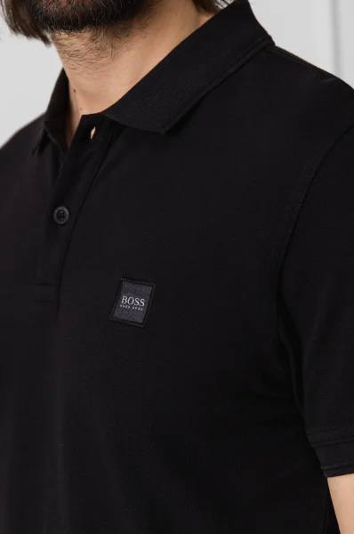 polo marškinėliai prime | slim fit | pique BOSS ORANGE juoda