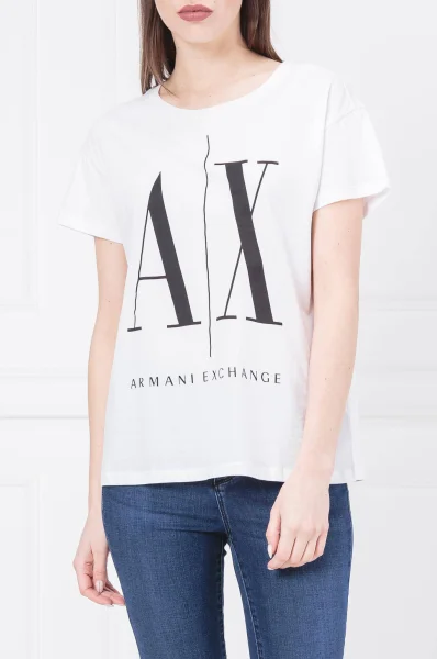marškinėliai | regular fit Armani Exchange balta