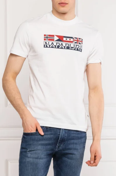 marškinėliai sidhi | regular fit Napapijri balta