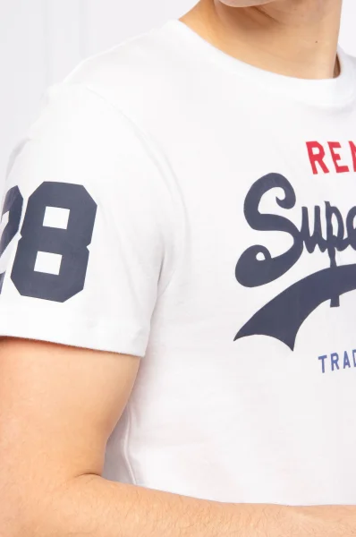 tėjiniai marškinėliai vintage logo tri | slim fit Superdry balta
