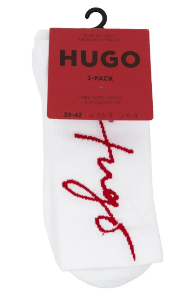 Kojinės 2 vnt. 2P QS HANDWRITTEN Hugo Bodywear balta