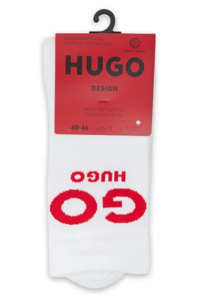 Kojinės QS RIB SLOGAN CC Hugo Bodywear balta