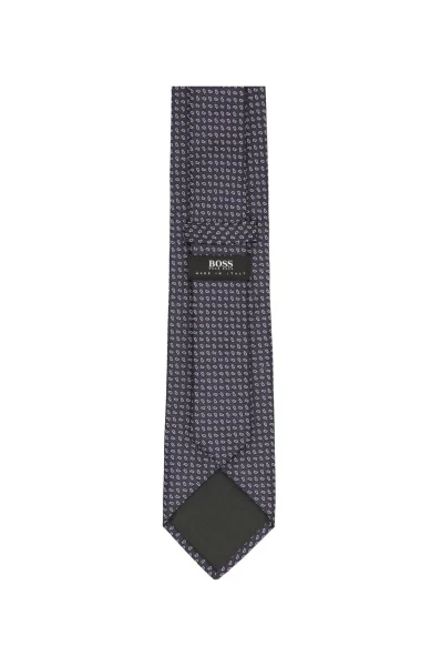 šilkinis kaklaraištis BOSS BLACK tamsiai mėlyna