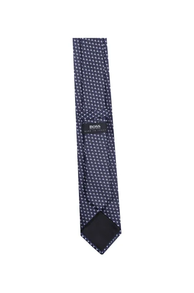 jedwabny kaklaraištis BOSS BLACK tamsiai mėlyna