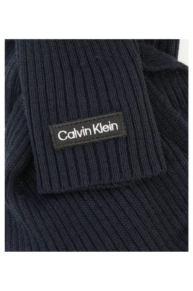 Šalikas | su vilna Calvin Klein tamsiai mėlyna