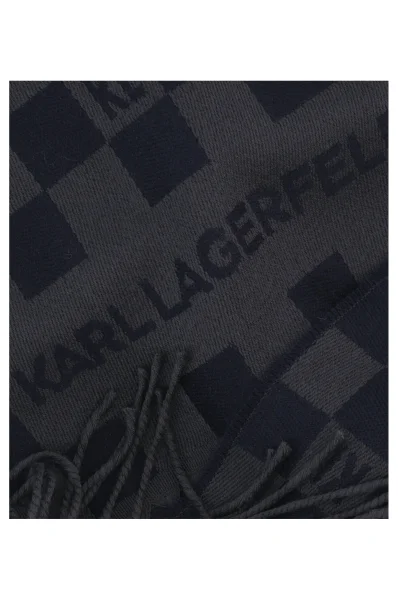 vilnonis šalikas Karl Lagerfeld tamsiai mėlyna