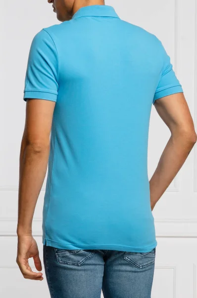 polo marškinėliai Passenger | Slim Fit | pique BOSS ORANGE mėlyna