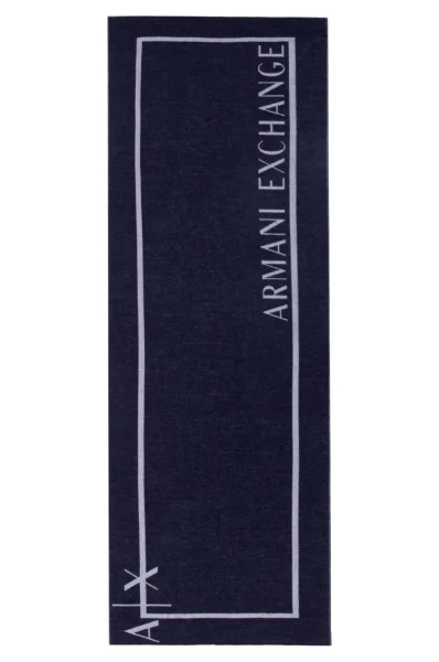 vilnonis šalikas Armani Exchange tamsiai mėlyna