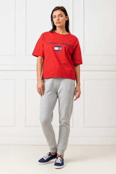 tėjiniai marškinėliai tjw 90s logo | regular fit Tommy Jeans raudona