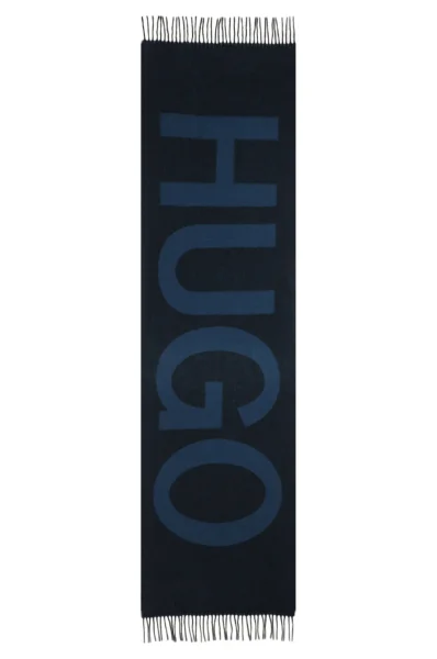 vilnonis šalikas unisex z-471 HUGO tamsiai mėlyna