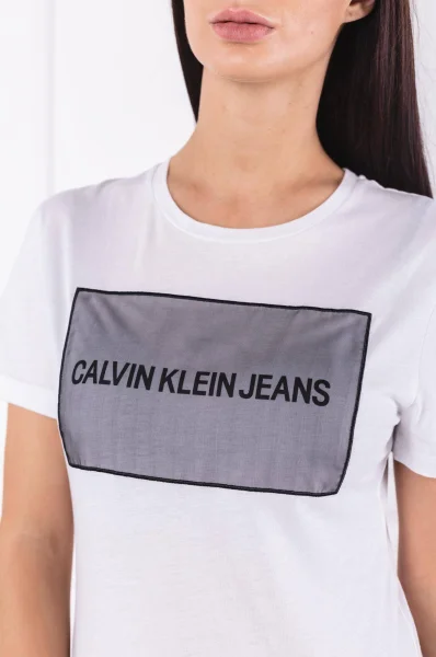 tėjiniai marškinėliai institutional | slim fit CALVIN KLEIN JEANS balta