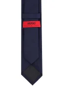 šilkinis kaklaraištis HUGO tamsiai mėlyna
