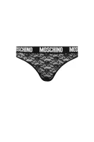 koronkowe stringai Moschino Underwear juoda