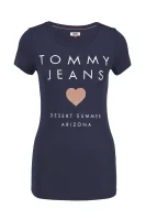 tėjiniai marškinėliai tjw heart logo | slim fit Tommy Jeans tamsiai mėlyna