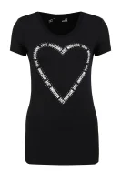 tėjiniai marškinėliai | regular fit Love Moschino juoda