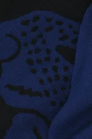 Vilnonis dvipusis šalikas Lacoste tamsiai mėlyna