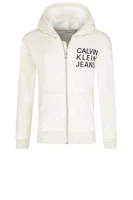 džemperis logo | regular fit CALVIN KLEIN JEANS kreminė