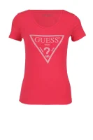 tėjiniai marškinėliai ss cn basic triangle | slim fit GUESS fuksijos