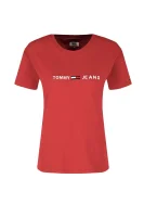 tėjiniai marškinėliai boxy clean logo | regular fit Tommy Jeans raudona