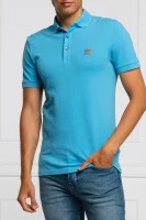 polo marškinėliai Passenger | Slim Fit | pique BOSS ORANGE mėlyna