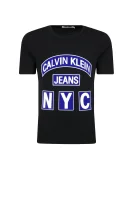 tėjiniai marškinėliai | regular fit CALVIN KLEIN JEANS juoda