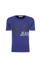 tėjiniai marškinėliai stamp logo | regular fit CALVIN KLEIN JEANS tamsiai mėlyna