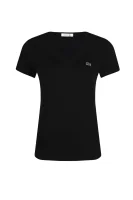 tėjiniai marškinėliai | slim fit Lacoste juoda