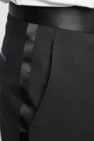 Vilnonis kelnės H-Genius | Slim Fit BOSS BLACK juoda