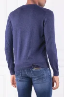 megztinis | regular fit | su šilko priemaiša Hackett London tamsiai mėlyna