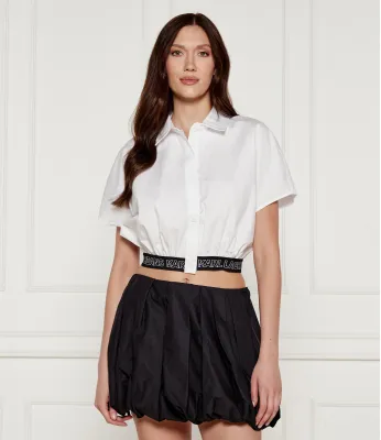 Marškiniai Karl Lagerfeld Jeans | Balta Cropped Fit A2W11017