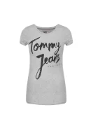 tėjiniai marškinėliai script | slim fit Tommy Jeans pilka
