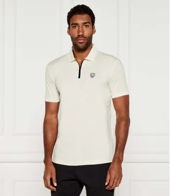 Polo marškinėliai EA7 | Kreminė Slim Fit 8NPF13 PJRGZ