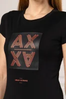 tėjiniai marškinėliai | slim fit Armani Exchange juoda