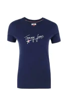 tėjiniai marškinėliai tjw feminine script | regular fit Tommy Jeans tamsiai mėlyna