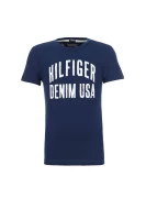 tėjiniai marškinėliai ame logo cn Tommy Hilfiger tamsiai mėlyna