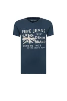 tėjiniai marškinėliai fabio Pepe Jeans London tamsiai mėlyna