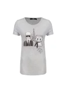 tėjiniai marškinėliai karl & choupette in paris Karl Lagerfeld pilka