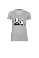 tėjiniai marškinėliai karl&choupette music Karl Lagerfeld pilka