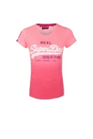 tėjiniai marškinėliai vintage logo Superdry rožinė
