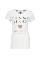 tėjiniai marškinėliai tjw heart logo | slim fit Tommy Jeans balta