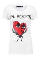 tėjiniai marškinėliai | slim fit Love Moschino balta