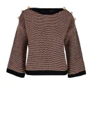 megztinis | regular fit | su vilnos priemaiša i kaszmiru Elisabetta Franchi juoda