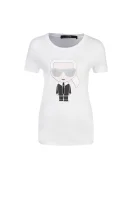 tėjiniai marškinėliai ikonik Karl Lagerfeld balta