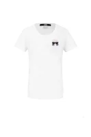 tėjiniai marškinėliai ikonik Karl Lagerfeld balta
